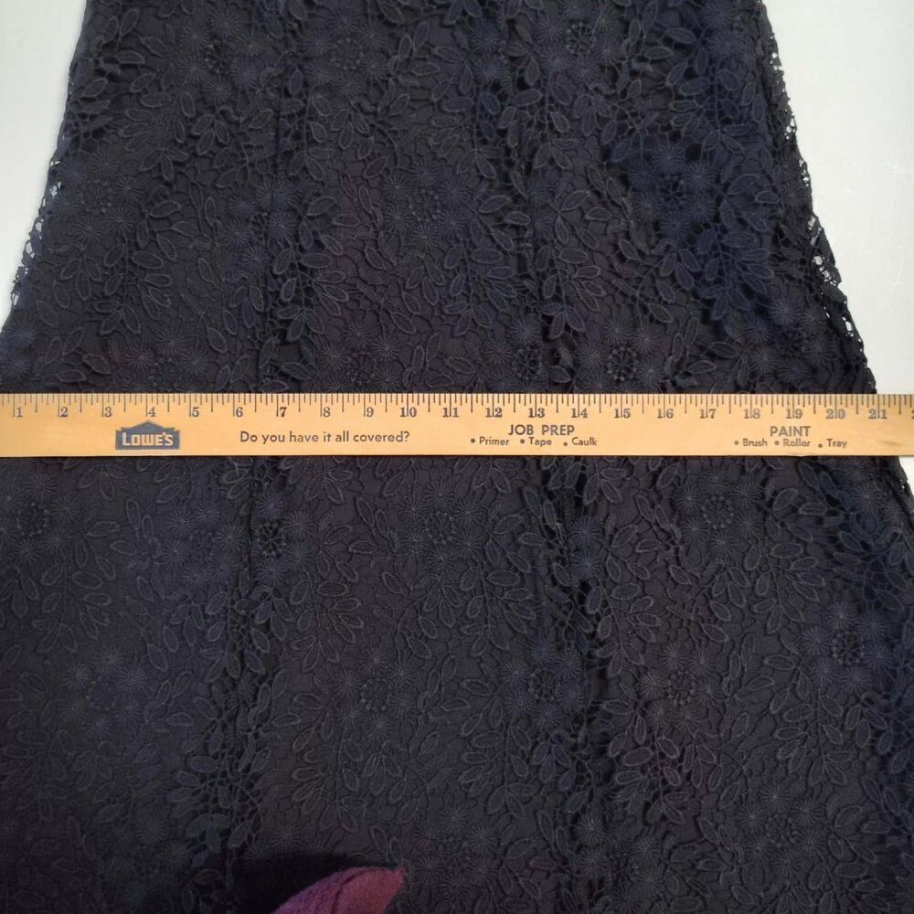 Garnet Hill BLACK Lace-Overlay, A-Line skirt, Size 10 - Picture 13 of 14